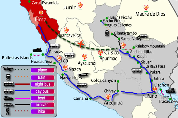 From Peru to Machu Picchu overland trip